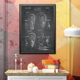 Gray | Octrooi op gloeilampen Poster