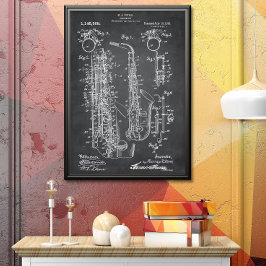 Gray | Octrooi op saxofoon Poster