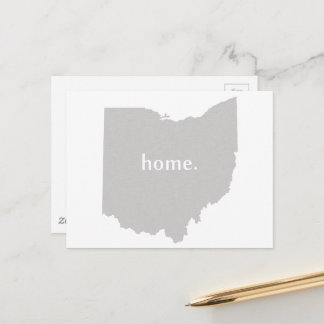 Gray Ohio Shaped Home Gray Buckeye Staat Ohioan Briefkaart