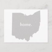Gray Ohio Shaped Home Gray Buckeye Staat Ohioan Briefkaart (Voorkant)