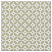 Gray Olive Geometric Pattern Shippo. Jacht Fabric Stof (Close Up)