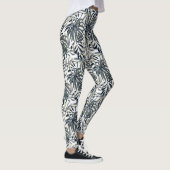 Gray/Olive Tropische Leggings voor vrouwen (Rechts)