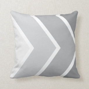 Gray Ombré Chevron Stripes Pattern Kussen