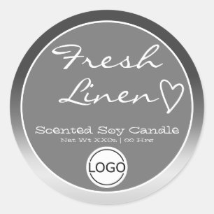 Gray Ombre Circle Logo Sjabloon Zonnekaarsenlabel Ronde Sticker