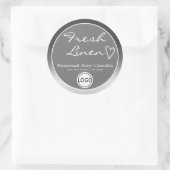 Gray Ombre Circle Logo Sjabloon Zonnekaarsenlabel Ronde Sticker (Tas)