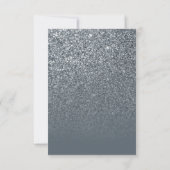 Gray Ombre Glitter Foto opslaan Datum Kaart (Achterkant)