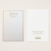 Gray Ombre Signature Font die Display verdient Visitekaartje (Voorkant /achterkant)