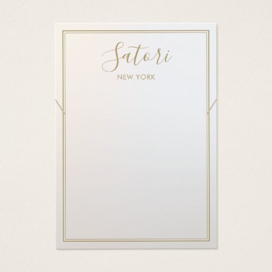 Gray Ombre Signature Ketting Bracelet display Visitekaartje (Voorkant)