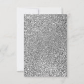 Gray Ombre Silver Glitter Foto slaat Datum op Kaart (Achterkant)