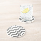 Gray Ombre Zigzags Zandsteen Onderzetter (Zijkant)
