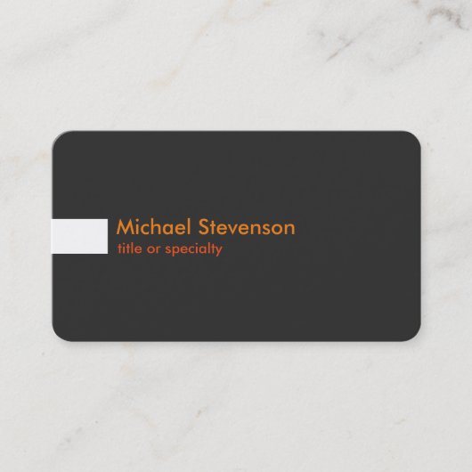 Gray Oranje Chic Rond Consultant Visitekaartje (Voorkant)