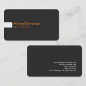 Gray Oranje Chic Rond Consultant Visitekaartje (Voorkant / Achterkant)