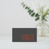 Gray Oranje Personal Trainer Fitness Visitekaartje (Staand voorkant)
