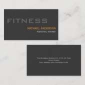 Gray Oranje Personal Trainer Uniek Visitekaartje (Voorkant / Achterkant)