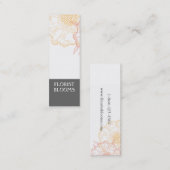 Gray Oranje Red Modern Florist Product Label Card (Voorkant / Achterkant)