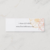 Gray Oranje Red Modern Florist Product Label Card (Achterkant)