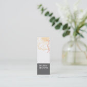 Gray Oranje Red Modern Florist Product Label Card (Staand voorkant)