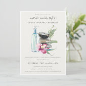 Gray Orchid Stone Spa Salon Grand Opening Invite Bedankkaart (Staand voorkant)