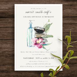 Gray Orchid Stone Spa Salon Grand Opening Invite Bedankkaart