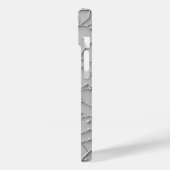 Gray Organic Pattern iPhone Case Minimal Style (Achterkant / Links)