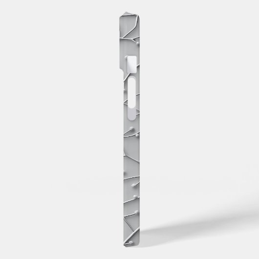 Gray Organic Pattern iPhone Case Minimal Style (Achterkant / Links)