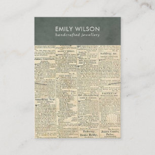 GRAY OUDE NEWSPAPER KETTING BAND VISITEKAARTJE