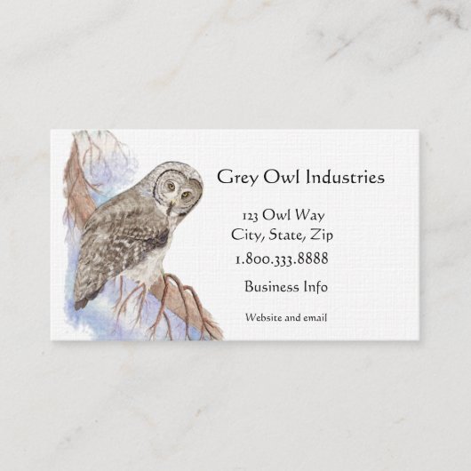 Gray Owl Industries Bird and Visitekaartje (Voorkant)