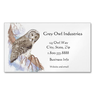 Gray Owl Industries Bird and Visitekaartje Magnetisch Visitekaartje