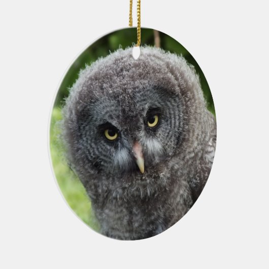 GRAY OWL KERAMISCH ORNAMENT (Rechts)