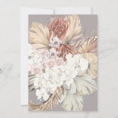 Gray Pampas Grass Floral Ultimate Tropical Oerwoud Save The Date (Achterkant)