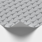 Gray Paris Gift Wrap Wrapping Paper France Cadeaupapier (Hoek)