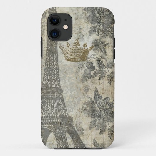 Gray Parisian Collage Case-Mate iPhone Case (Achterkant)