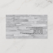 Gray Parquet Red Modern Unieke consultant Visitekaartje (Achterkant)