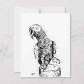 Gray Parrot Bedankkaart (Voorkant)