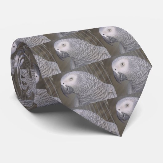 Gray Parrot Stropdas (Opgerold)