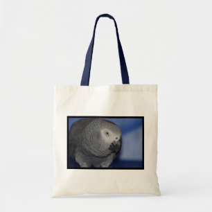 Gray Parrot Tote Bag