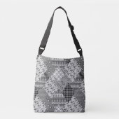 Gray Patchwork Patchwork Patroon Crossbody Tas (Voorkant)