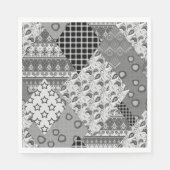 Gray Patchwork Patchwork Patroon Servet (Voorkant)