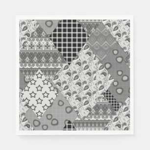 Gray Patchwork Patchwork Patroon Servet