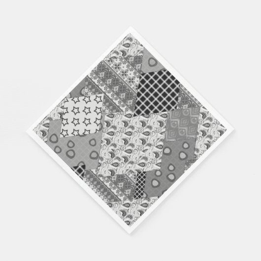 Gray Patchwork Patchwork Patroon Servet (Hoek)