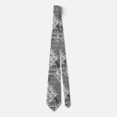 Gray Patchwork Patchwork Patroon Stropdas (Voorkant)