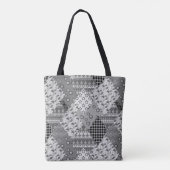 Gray Patchwork Patchwork Patroon Tote Bag (Achterkant)