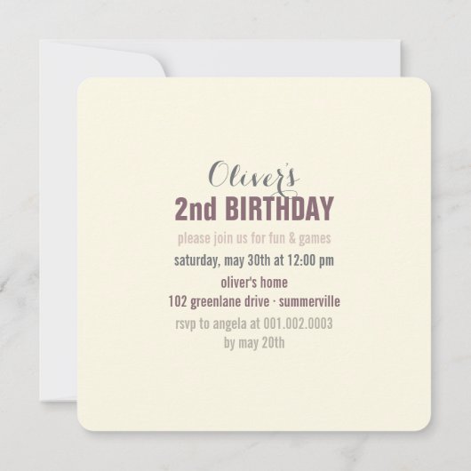 Gray Patchwork Pattern Squares Boy Foto Birthday Kaart (Achterkant)