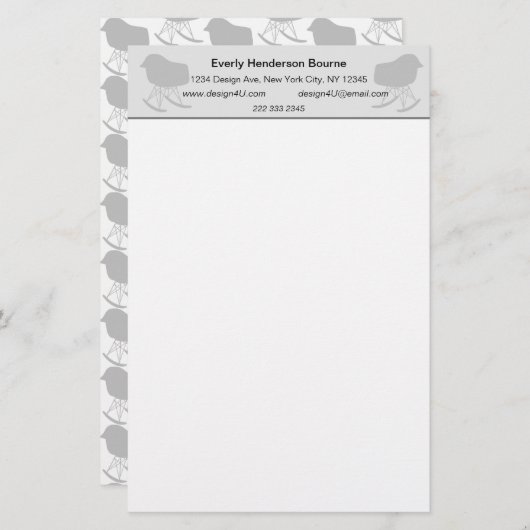 Gray Patroonstoel voor midden-eeuwen Silhouette (Voorkant / Achterkant)