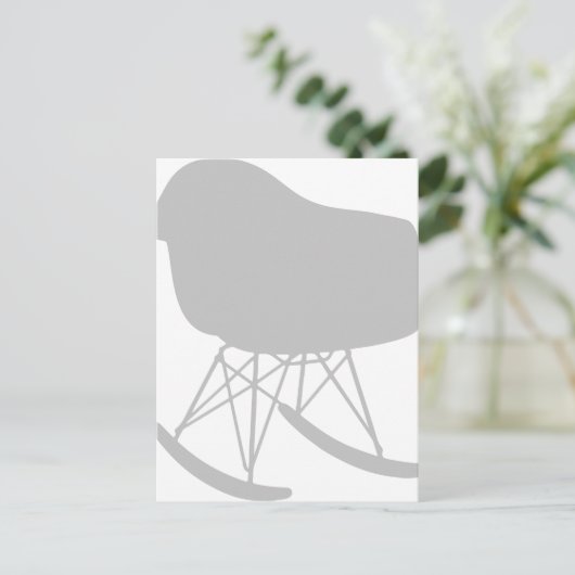 Gray Patroonstoel voor midden-eeuwen Silhouette Briefkaart (Staand voorkant)