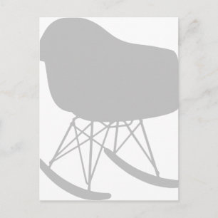 Gray Patroonstoel voor midden-eeuwen Silhouette Briefkaart