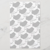 Gray Patroonstoel voor midden-eeuwen Silhouette Briefpapier (Voorkant)