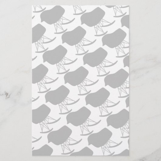 Gray Patroonstoel voor midden-eeuwen Silhouette Briefpapier (Voorkant)