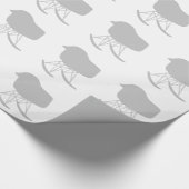 Gray Patroonstoel voor midden-eeuwen Silhouette Cadeaupapier (Hoek)