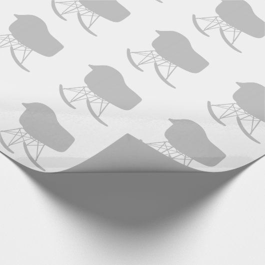 Gray Patroonstoel voor midden-eeuwen Silhouette Cadeaupapier (Hoek)